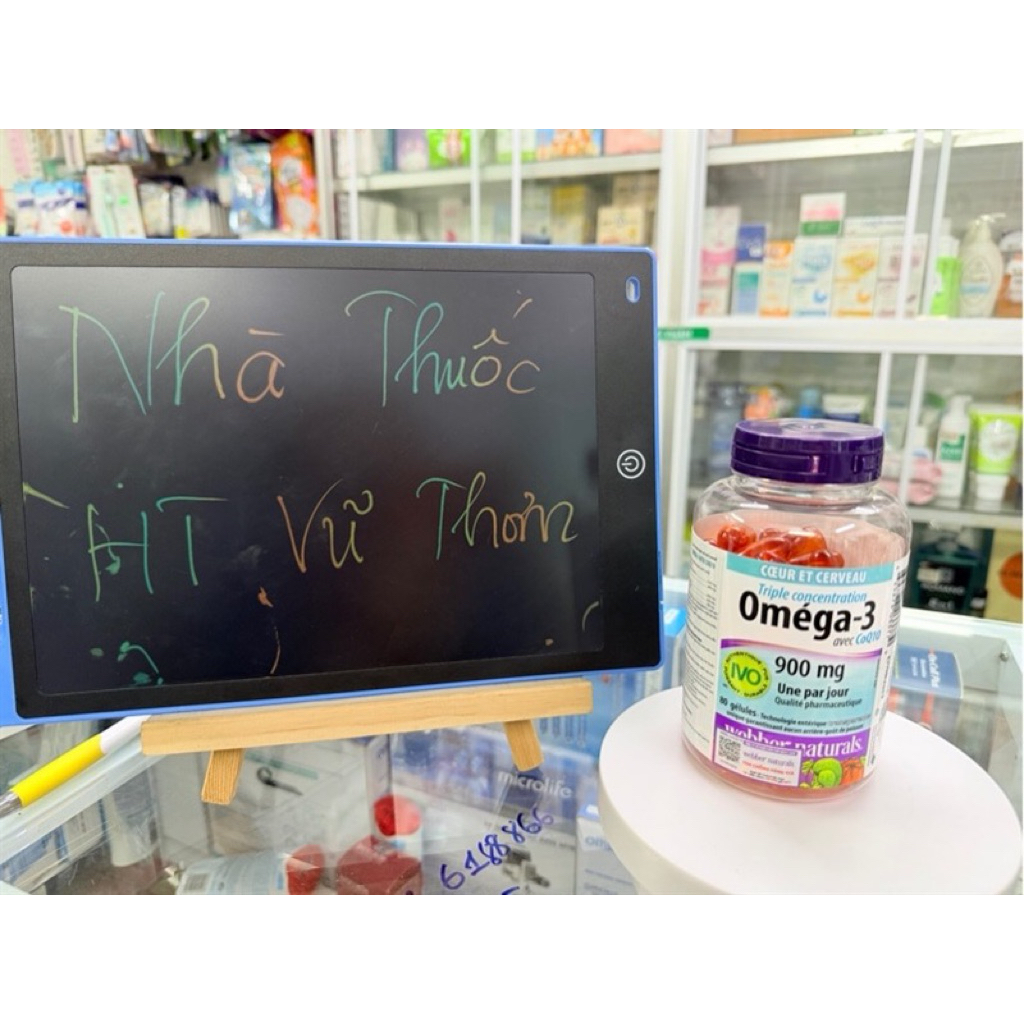 Viên Uống Omega3 Webber Naturals Triple Strength Omega-3 Q10  Lo 80 viên - Nhập khẩu