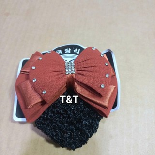 Kẹp tóc nơ có lưới chụp tóc (Kẹp Lớn 9.5cm)