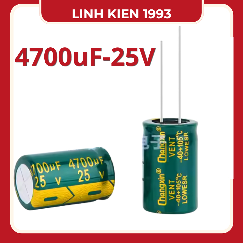 SÉT 4 CON Tụ 4700uF 25V tụ hóa 4700uf25v
