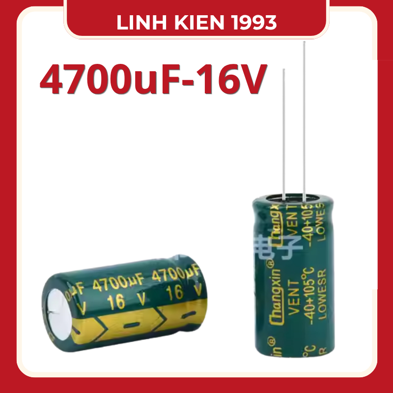 SÉT 4 CON Tụ 4700uF 16V tụ hóa 4700uf16v