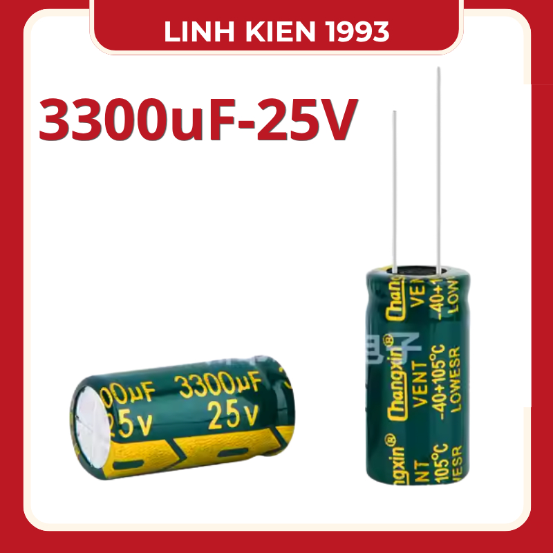 SÉT 4 CON Tụ 3300uF 25V tụ hóa 3300uf25v
