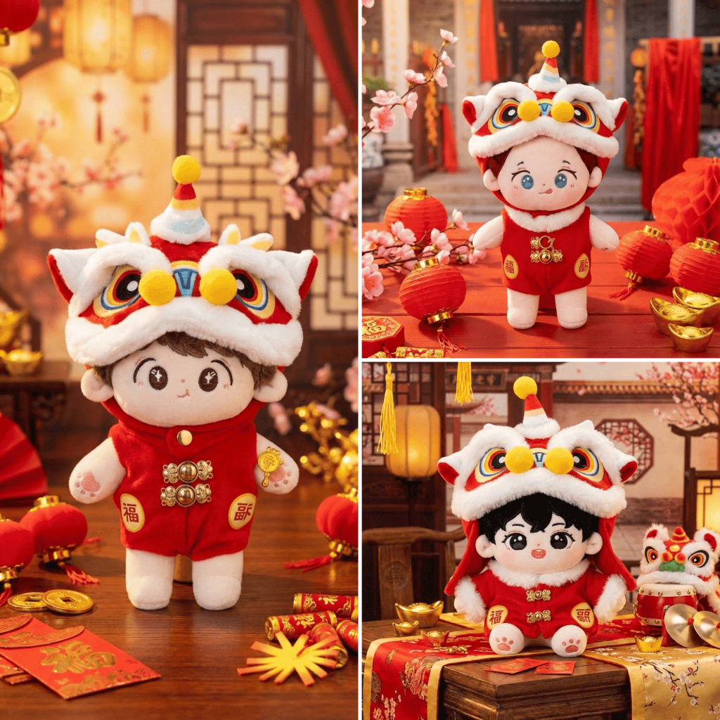 Quần Áo Búp Bê 20cm GUAILA TOYs Clothes Lân Tết 2026, Outfit Doll 2026 Phụ Kiện Decor,Quà Tặng