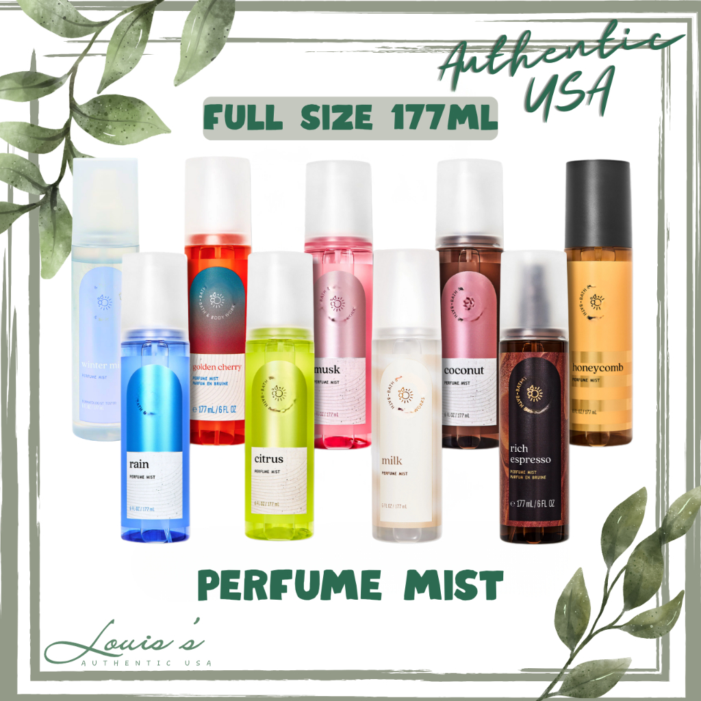 [ FULL ] Perfume mist RAIN MUSK CITRUS COCONUT MILK HONEY MINT ESPRESSO Body mist - Xịt thơm BBW