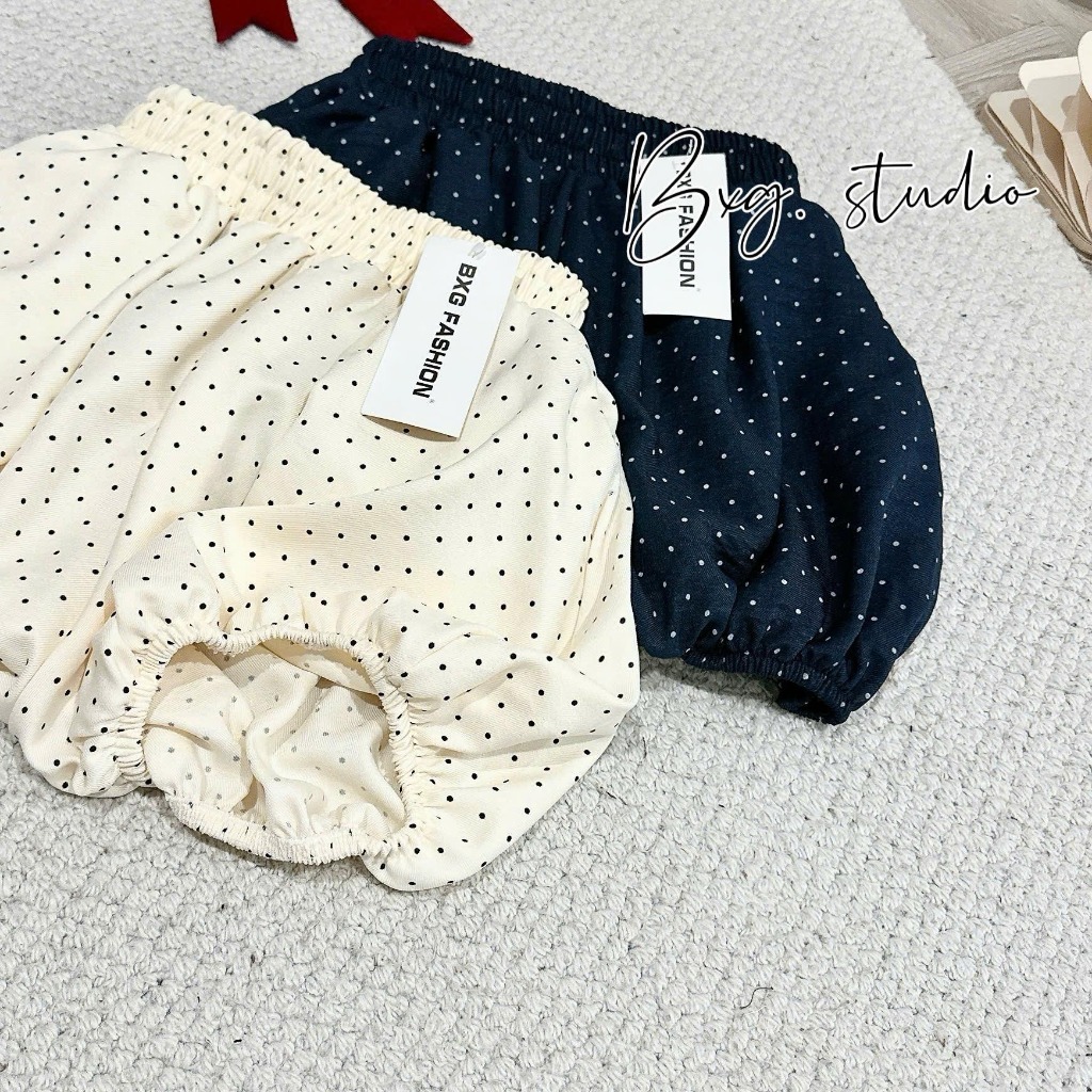 Quần Short Bí Phồng Chấm Bi Dễ Thương Lưng Chun- Trendy 12 Tháng Sáu MA 609 | BigBuy360 - bigbuy360.vn