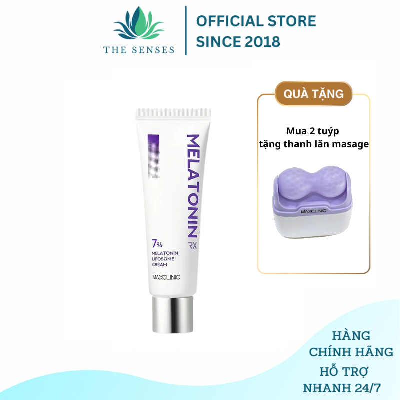 Kem Dưỡng Hỗ Trợ Trẻ Hóa Da Maxclinic 7% Melatonin Liposome Cream RX - The Senses