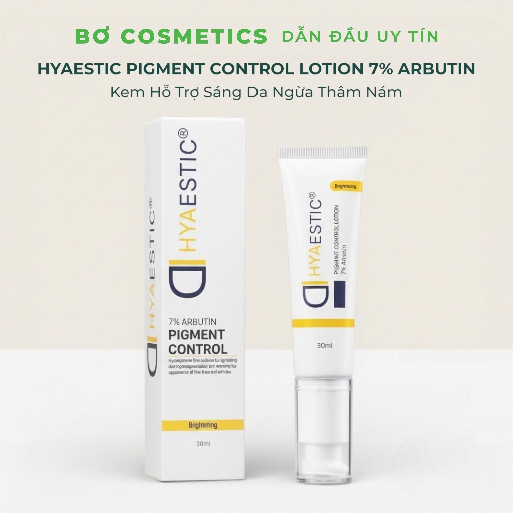 Kem hỗ trợ sáng da ngừa thâm nám Hyaestic Pigment Control Lotion 7% Arbutin (30ml)