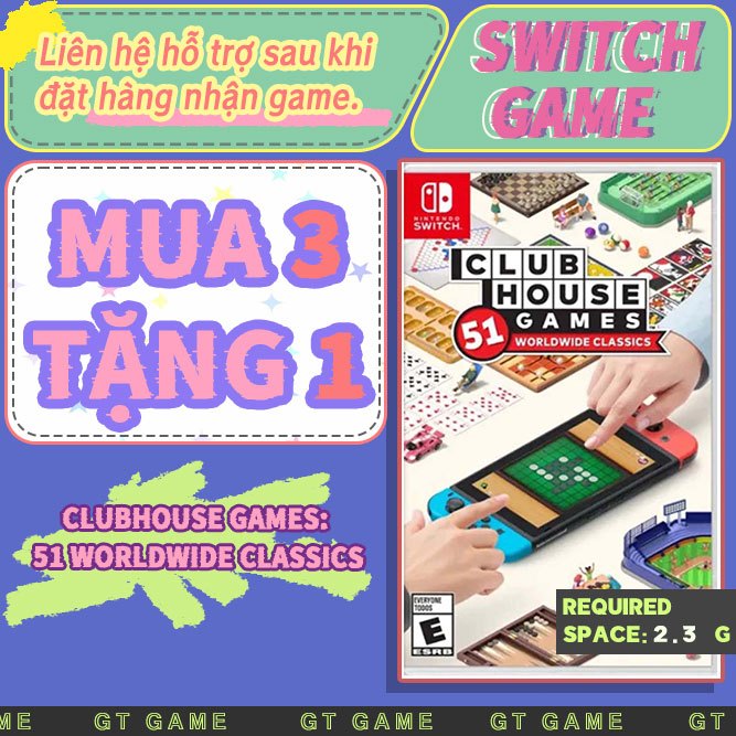 Clubhouse Games: 51 Worldwide Classics Nintendo Switch（Switch Game） -Mua 3 tặng 1