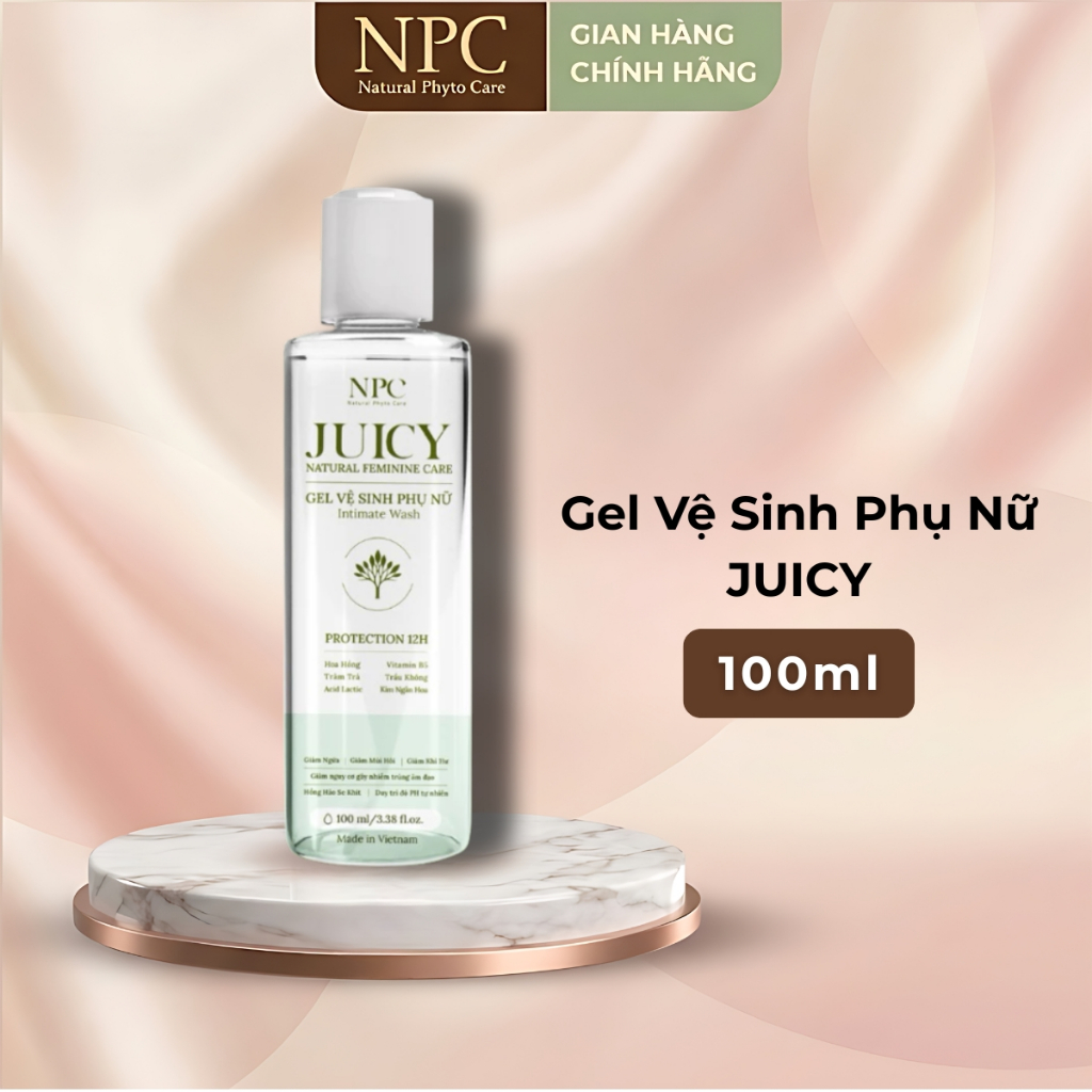Dung dịch vệ sinh phụ nữ NPC Juicy tinh chất trầu không kháng khuẩn 100ml - NPC PHAR