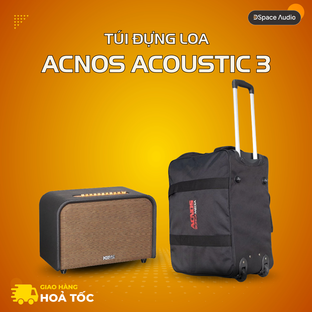 Túi đựng loa karaoke Acnos Acoustic 3 và Acnos Harmony, túi kéo khi mang đi xa, chính hãng Soncamedi