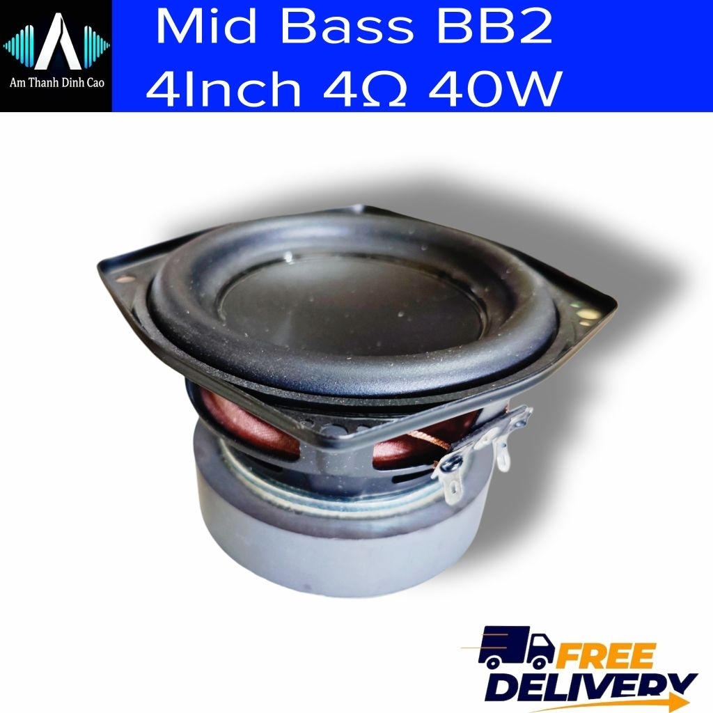 Củ Loa Mid Bass BB2 4Inch 4ohm 40W Trung Trầm Boombox2  Diy
