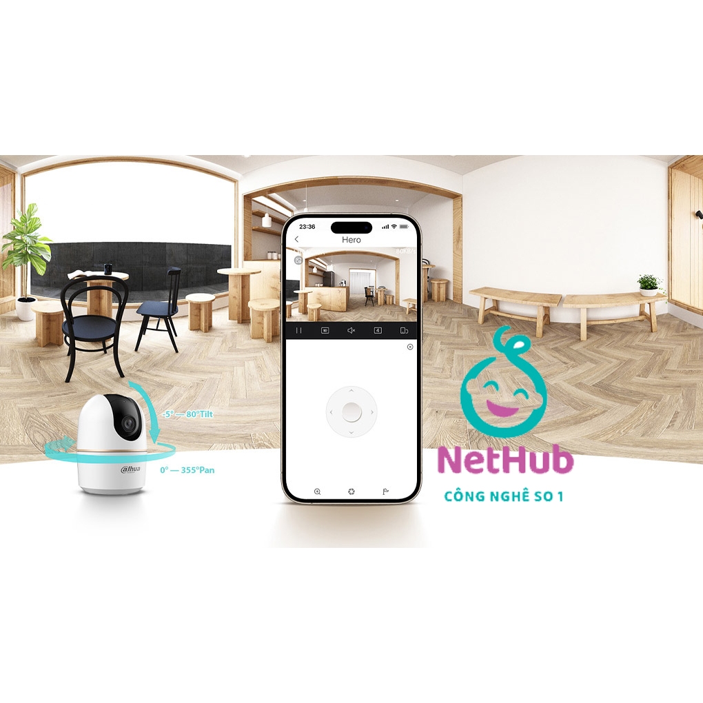 Camera Wifi 360 4MP DAHUA DH-H4AE