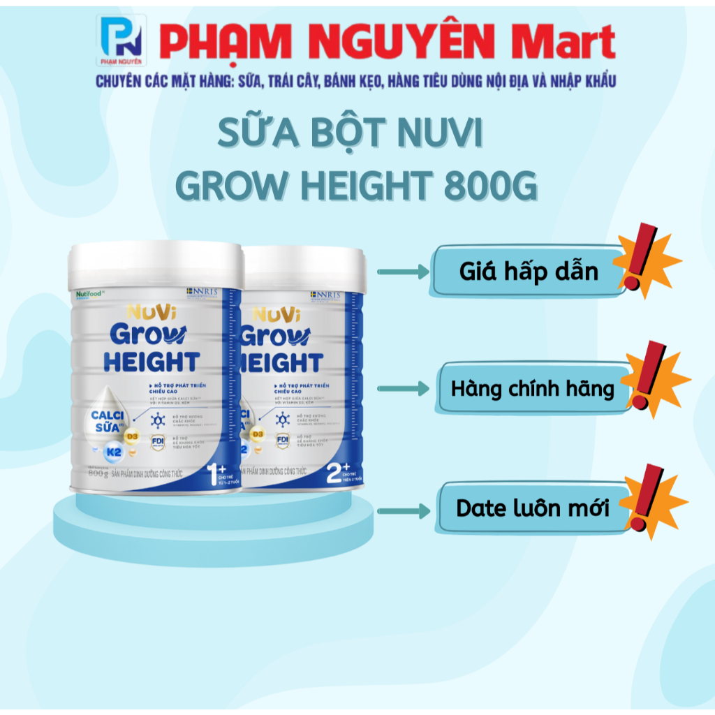 SỮA BỘT NUVI GROW HEIGHT 800G