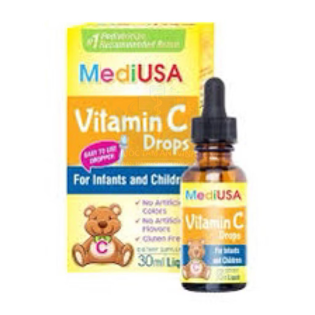 Nhỏ Giọt MediUSA Vitamin C Drops 30ml – Tăng Đề Kháng Cho Bé – Hàng Chính Hãng
