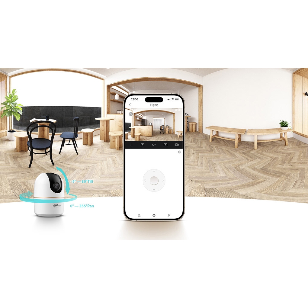 Camera Wifi 360 4MP DAHUA DH-H4AE trong nhà thông minh