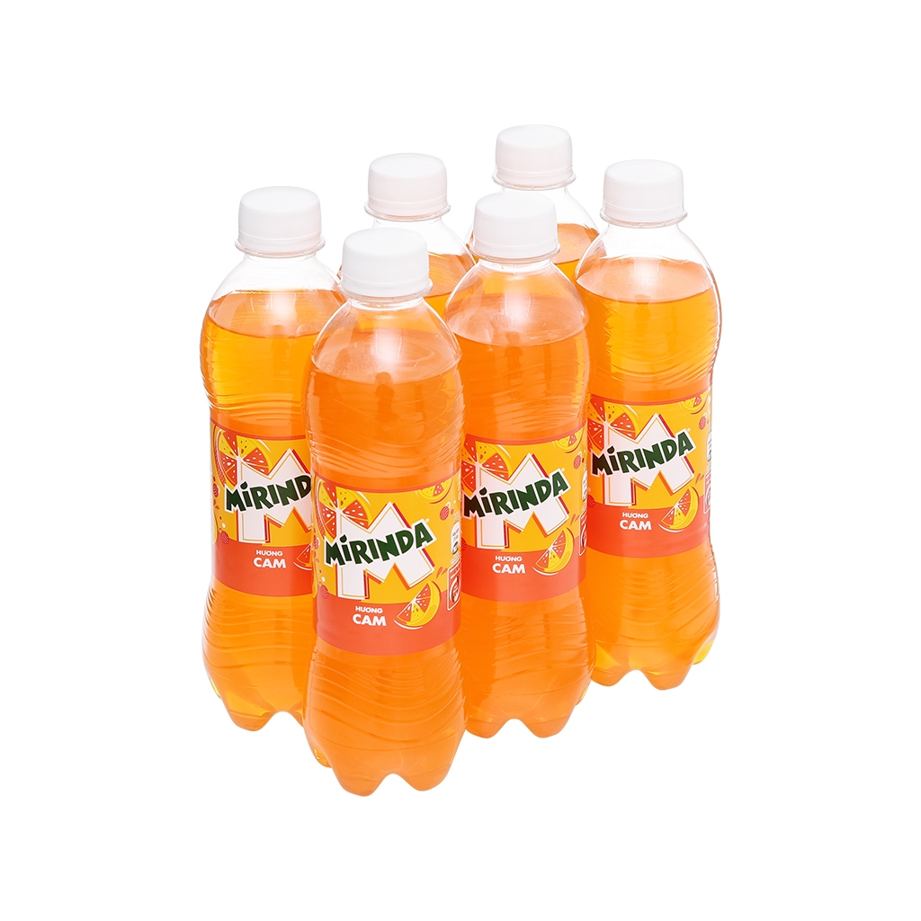 Lốc 6 chai Nước Mirinda hương cam ít đường