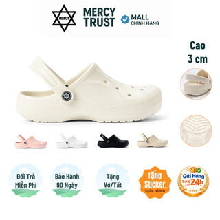 [Tặng Sticker ngẫu nhiên, Vớ] Dép Sục MERCY TRUST Bazza Chất Liệu EVA Êm Nhẹ Không Mùi - Đúc Nguyên Khối Nam Nữ Cao 3cm
