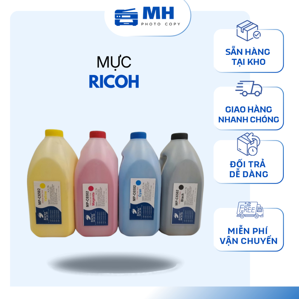 Mực Ricoh MPC 4502/4503/5505/651/751/5502/6502 Starex (mẫu mới) - Linh Kiện Đông Á