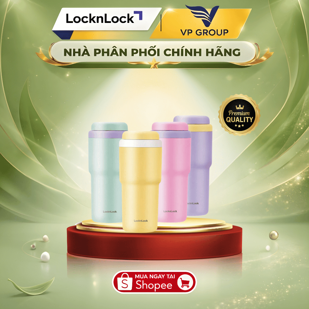 Bình Giữ Nhiệt LocknLock chính hãng Daily Macaron Tumbler 480Ml (Xanh, Tím, Hồng, Vàng) LHC3292 (VPG