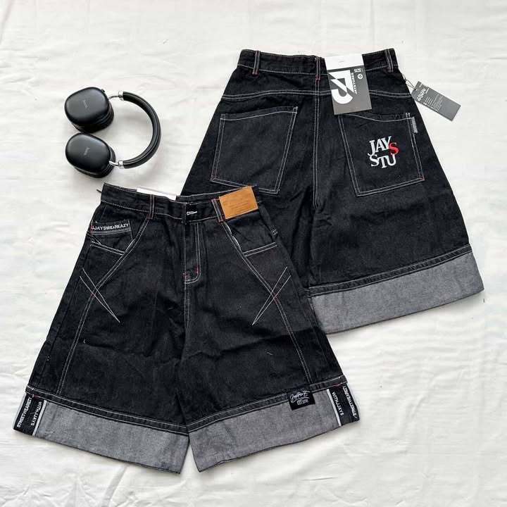 Short jean IZZY - form ống rộng - Unisex