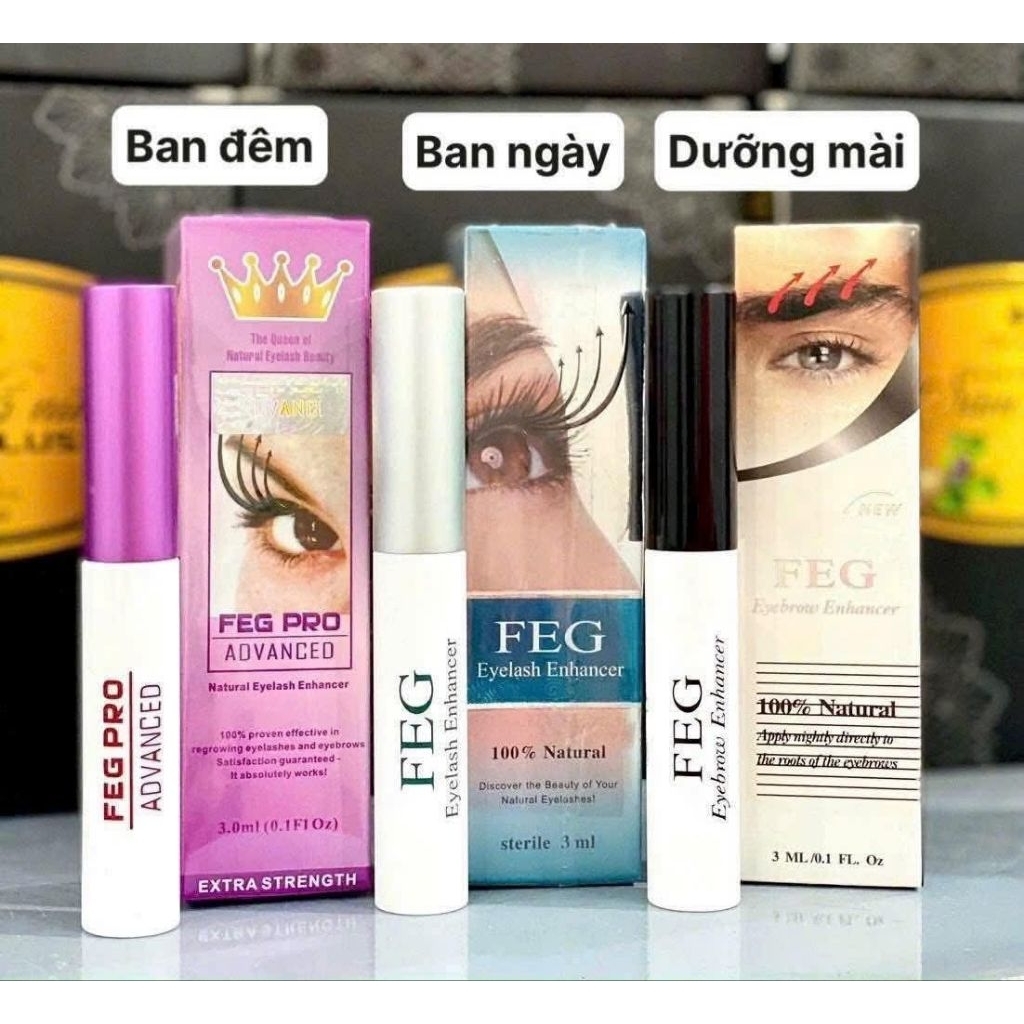 (Chính Hãng) Combo Dưỡng Mi Mày Feg 3 ML, kích mộc mi dài và dày rậm
