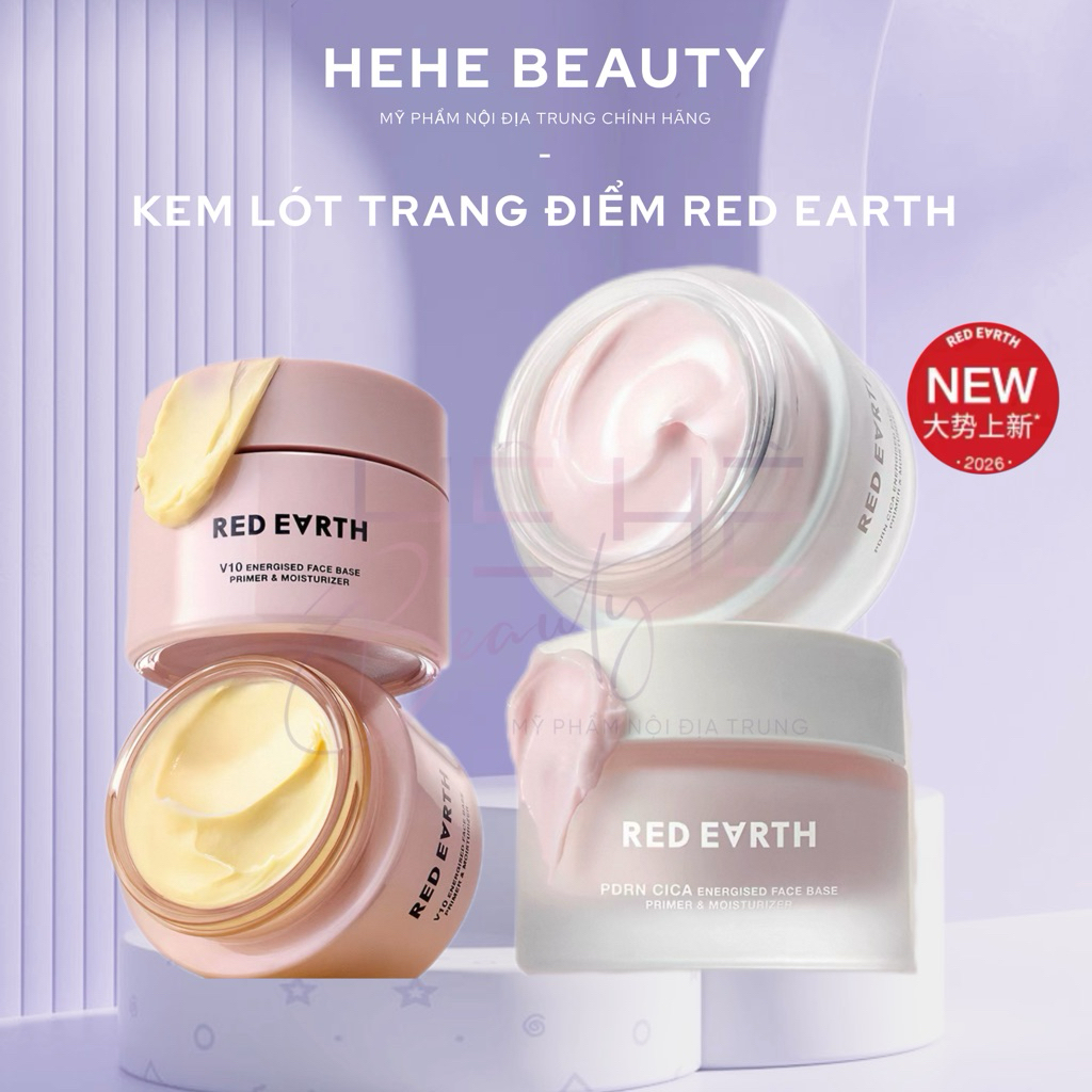 RED EARTH - Kem Lót RED EARTH Dưỡng Ẩm Da Mặt RED EARTH V10 - Che Lỗ Chân Lông Và Dưỡng Ẩm Cao Cấp