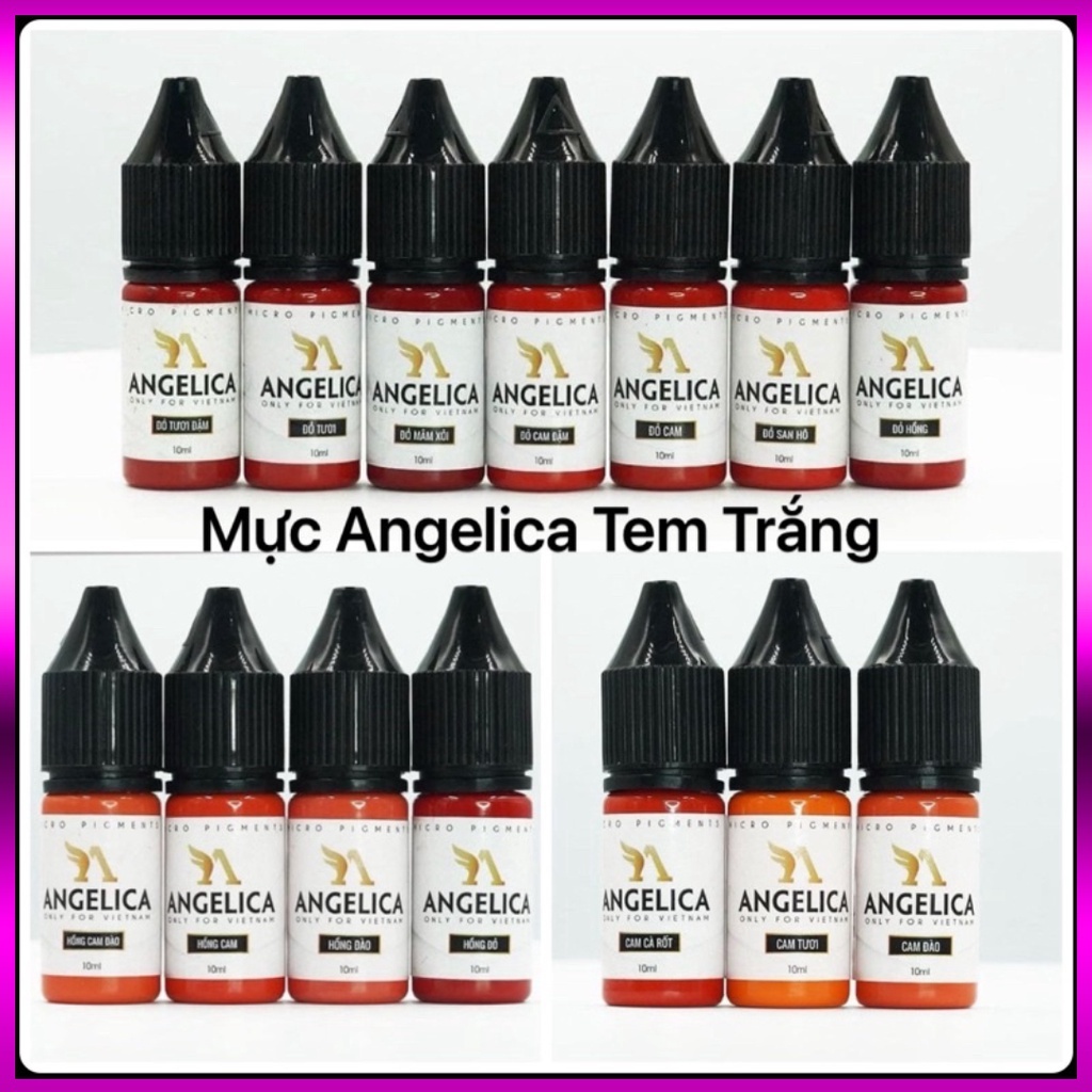 Mực Phun Xăm ANGELICA TEM TRẮNG 10 ML - Dcpx Linh Anh