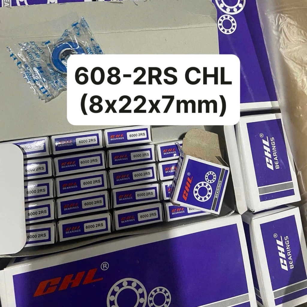 Combo sỉ Vòng bi bạc đạn CHL 608-2RS (Bọc cao su) trục 8mm