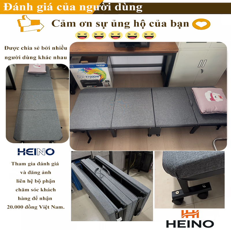 Giường Gấp Ngủ Trưa Văn Phòng Có Bánh Xe Di Chuyển Khung Thép Chắc Chắn cho dân văn phòng ngủ trưa | BigBuy360 - bigbuy360.vn