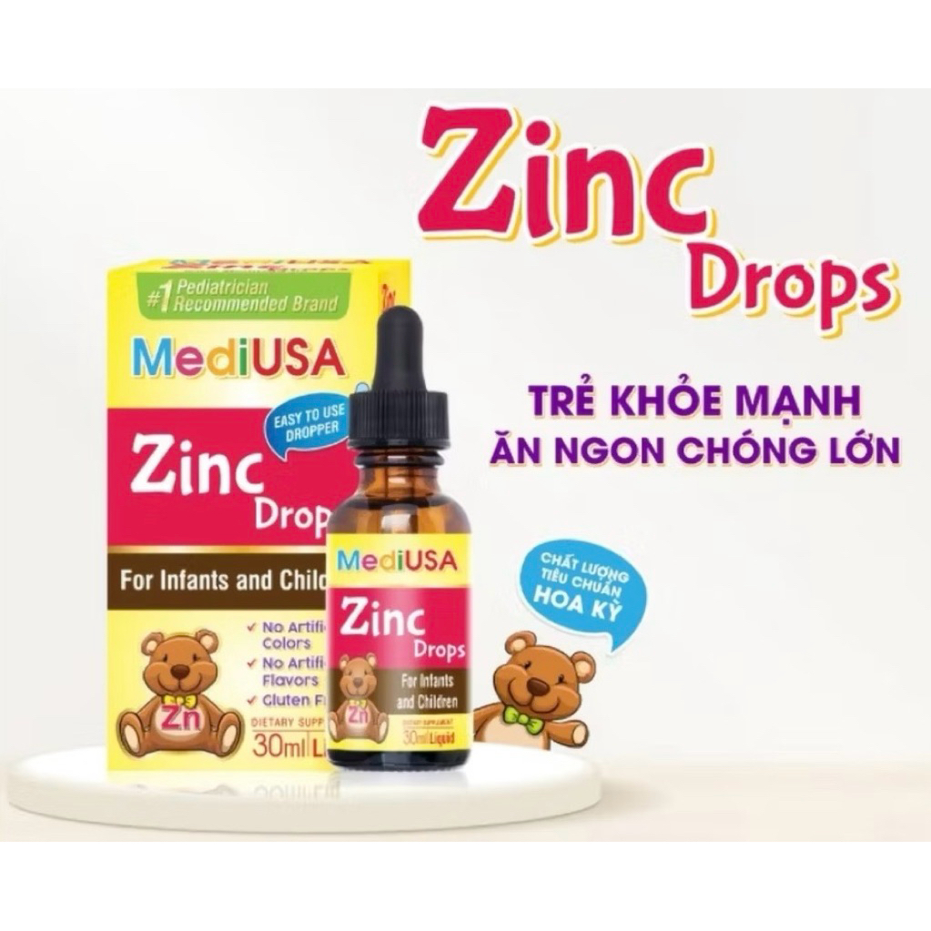 ZinC Drops Bổ sung kẽm dễ dàng cho bé yêu 💧 Không màu, không đường, không gluten – an toàn, tiện lợi