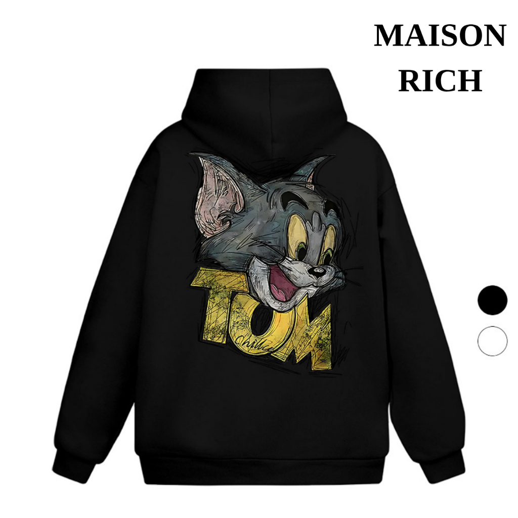 Áo Hoodie Maison Rich Premium Nỉ Tom And Jerry Graphic Vintage Streetwear Unisex