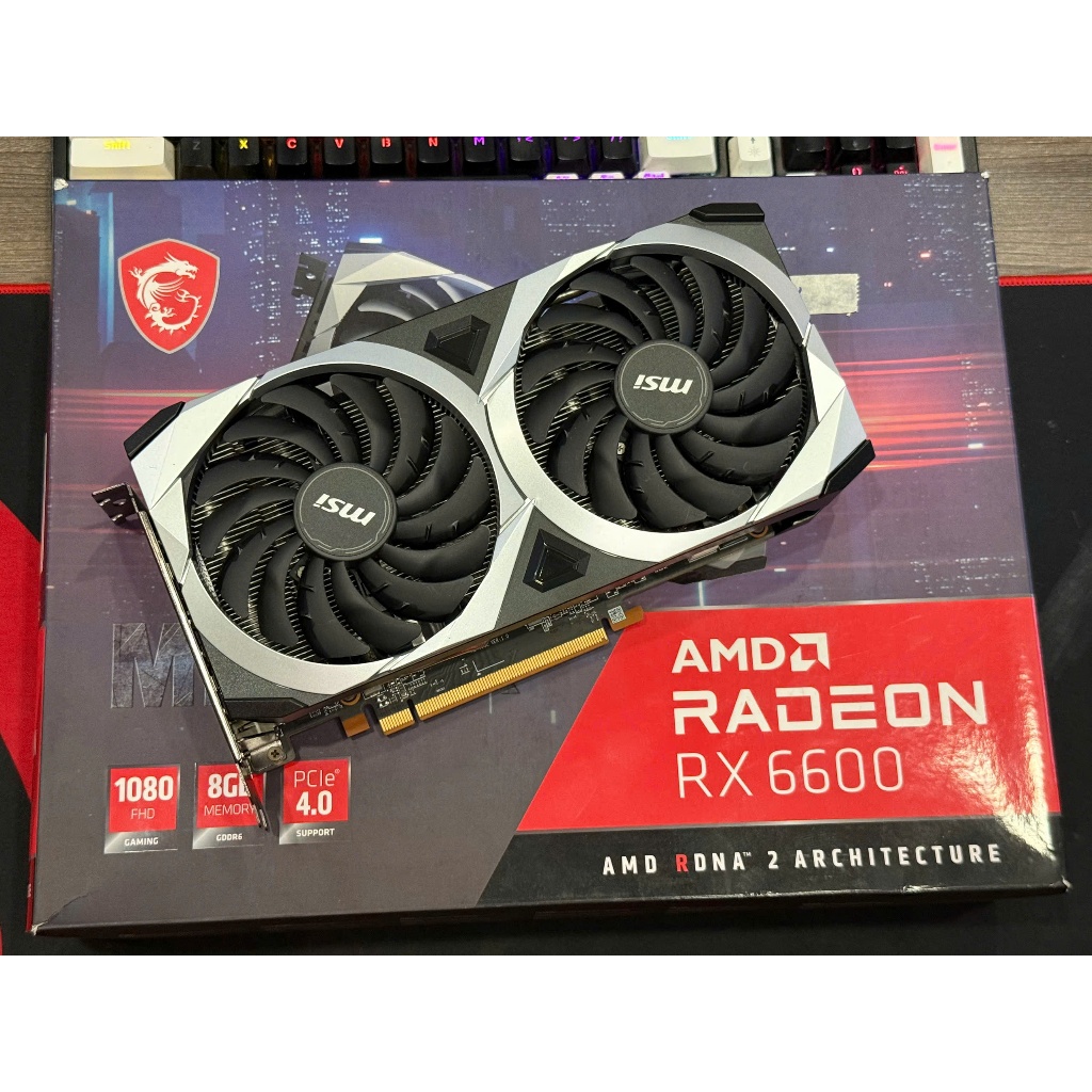 Card màn hình - VGA Msi RX 6600 8GB GDDR6 Mech Full BoX Trùng Serial
