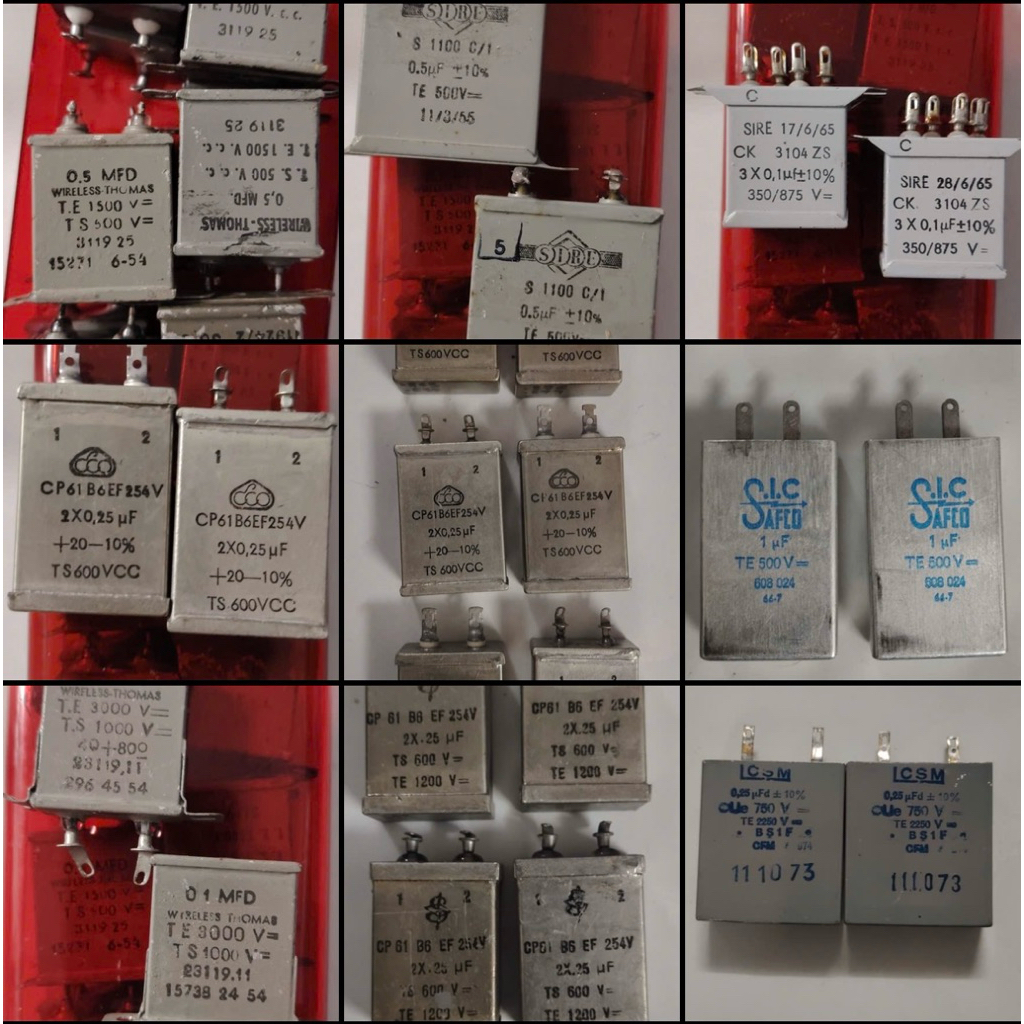 Tụ Dầu Châu Âu Pháp cổ dùng nâng cấp amply đèn 400v-3000v 0.1uf - 0.5uf