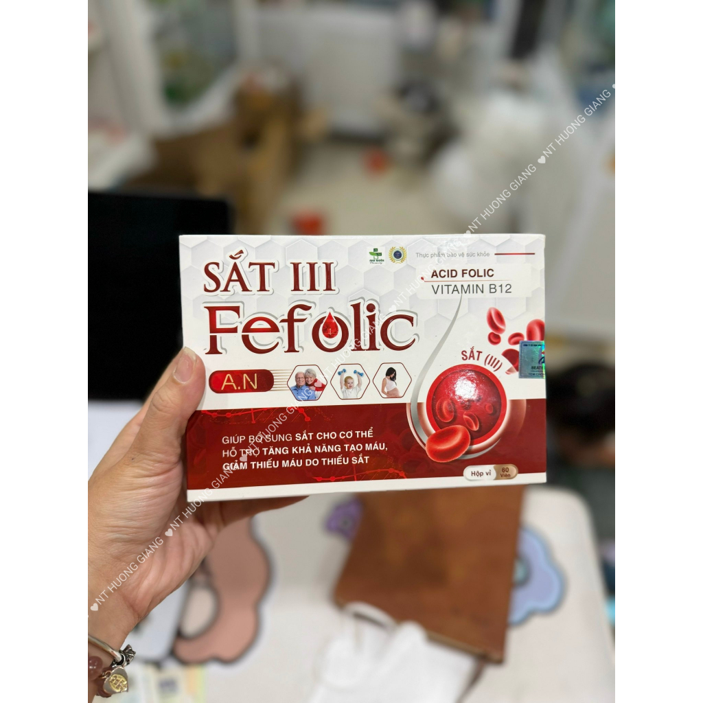 Viên Bổ Máu Sắt III Fefolic Anh Nhiên (Hộp/60v)
