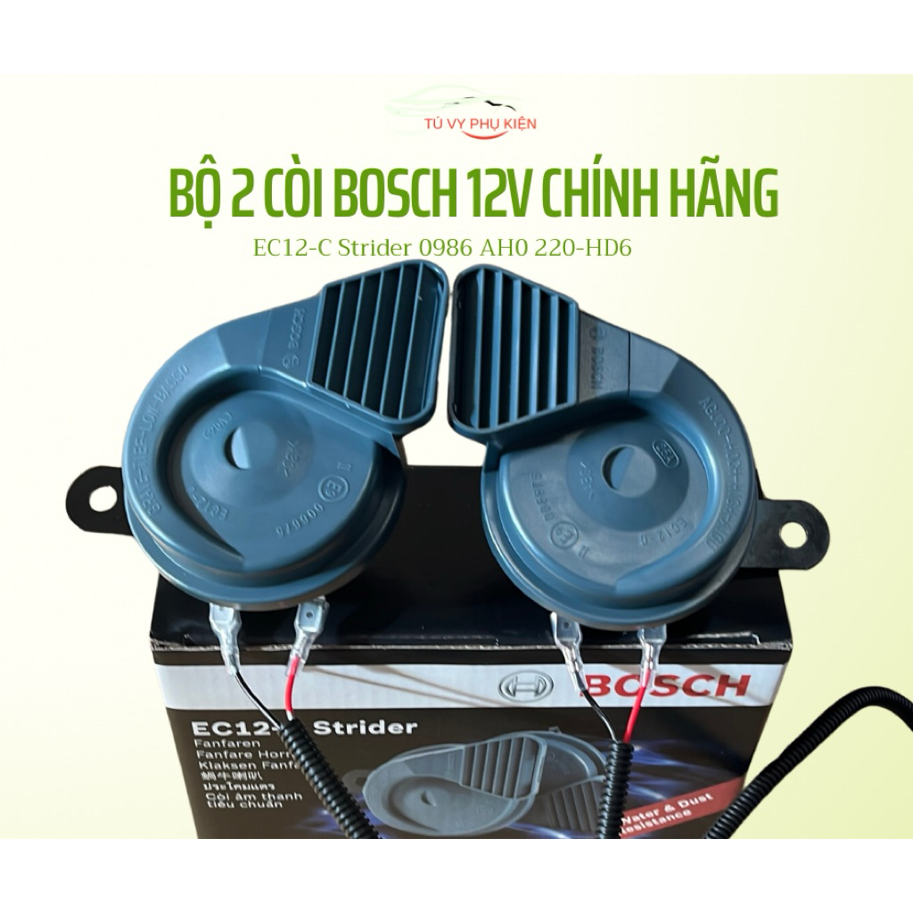 Bosch bộ còi Bosch chính hãng 12v chống nước cho xe ô tô âm thanh tiêu chuẩn Tú Vy còi chống nước 12