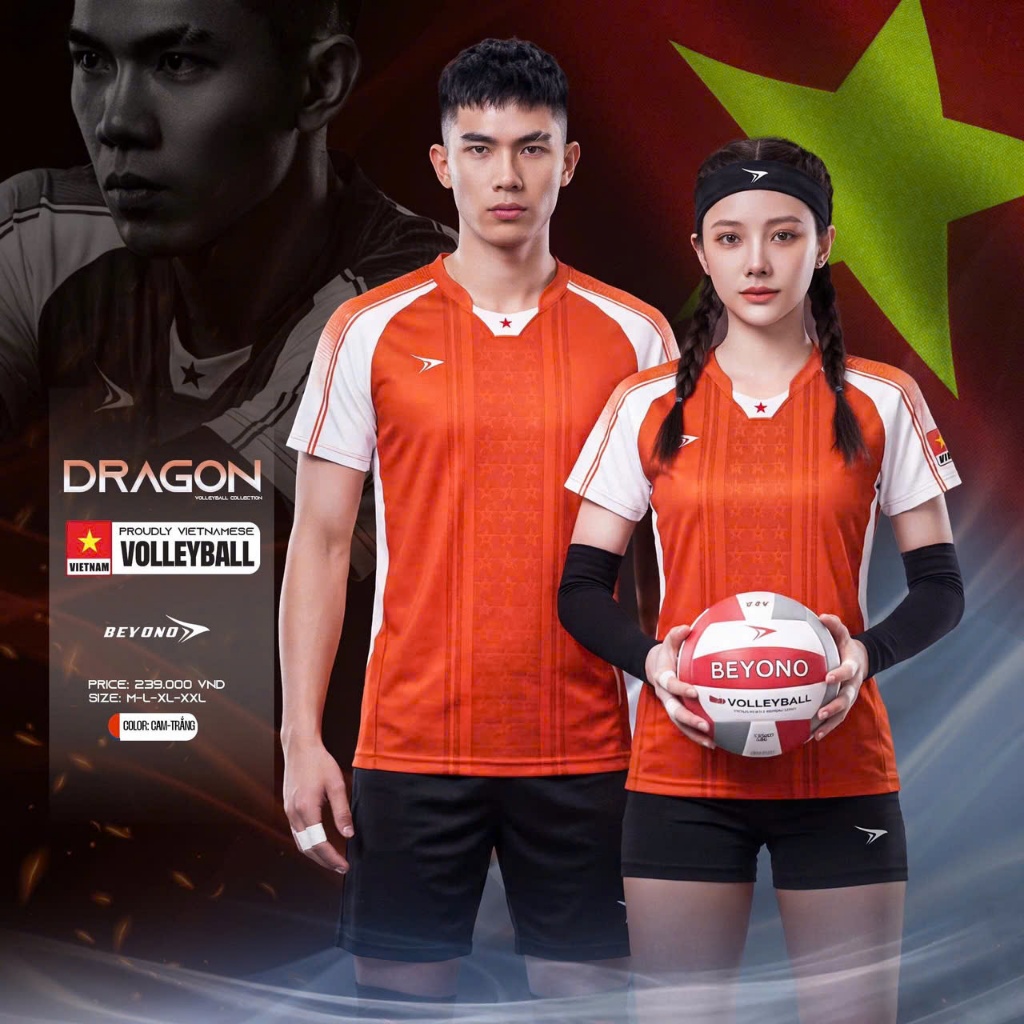 Bộ bóng chuyền nam BEYONO DRAGON chính hãng form rộng co giãn thoáng khí, áo thể thao cầu lông pickl