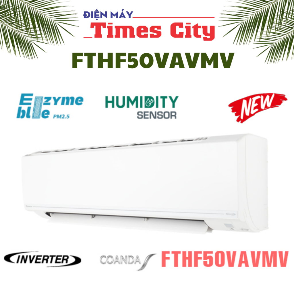 Điều hòa Daikin 2 chiều 18000BTU inverter gas R32 FTHF50VAVMV