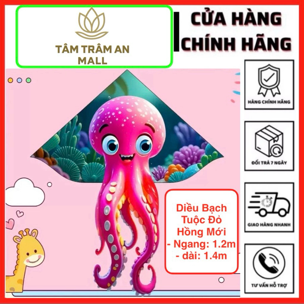 Diều Cá ba đuôi diều cá hồng ba đuôi rộng 140cm