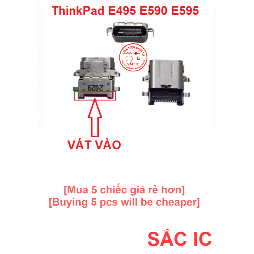 [TYPE-C][41] Cổng TYPE-C ThinkPad E495 E590 E595 TYPE C - Kiểu 3 - Mới nguyên bản - Original NEW