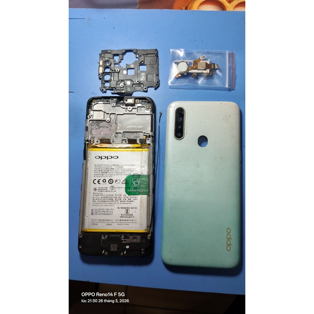 XÁC KHÔNG MAIN OPPO A31 CŨ (MÀN HỎNG)