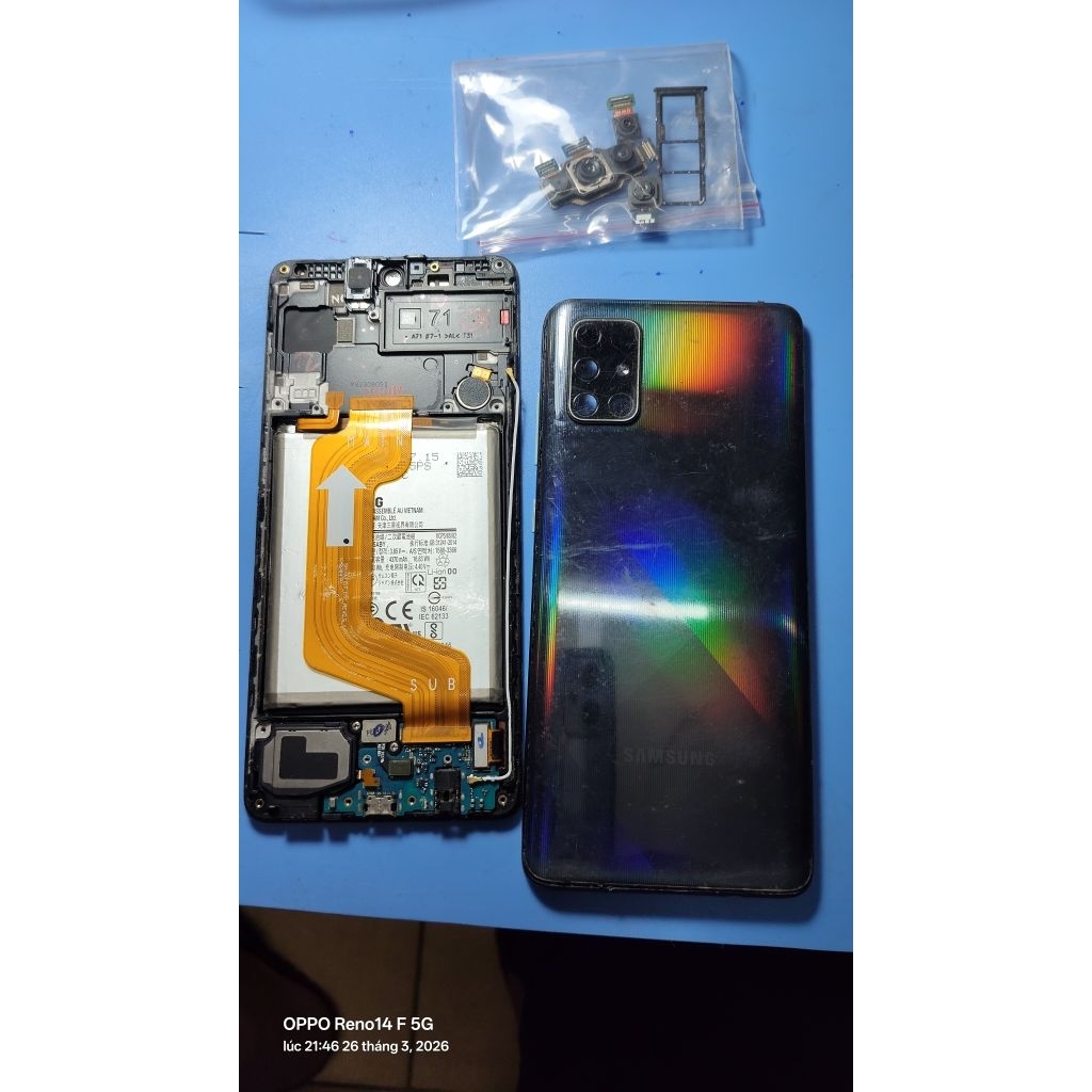 XÁC KHÔNG MAIN SAMSUNG GALAXY A51 CŨ (MÀN HỎNG)