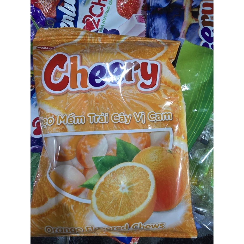 10 gói kẹo cam mềm BIBICA 140g - chính hãng