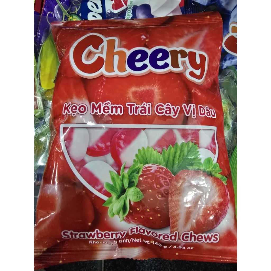 1 gói kẹo dâu mềm bibica 140g - chính hãng