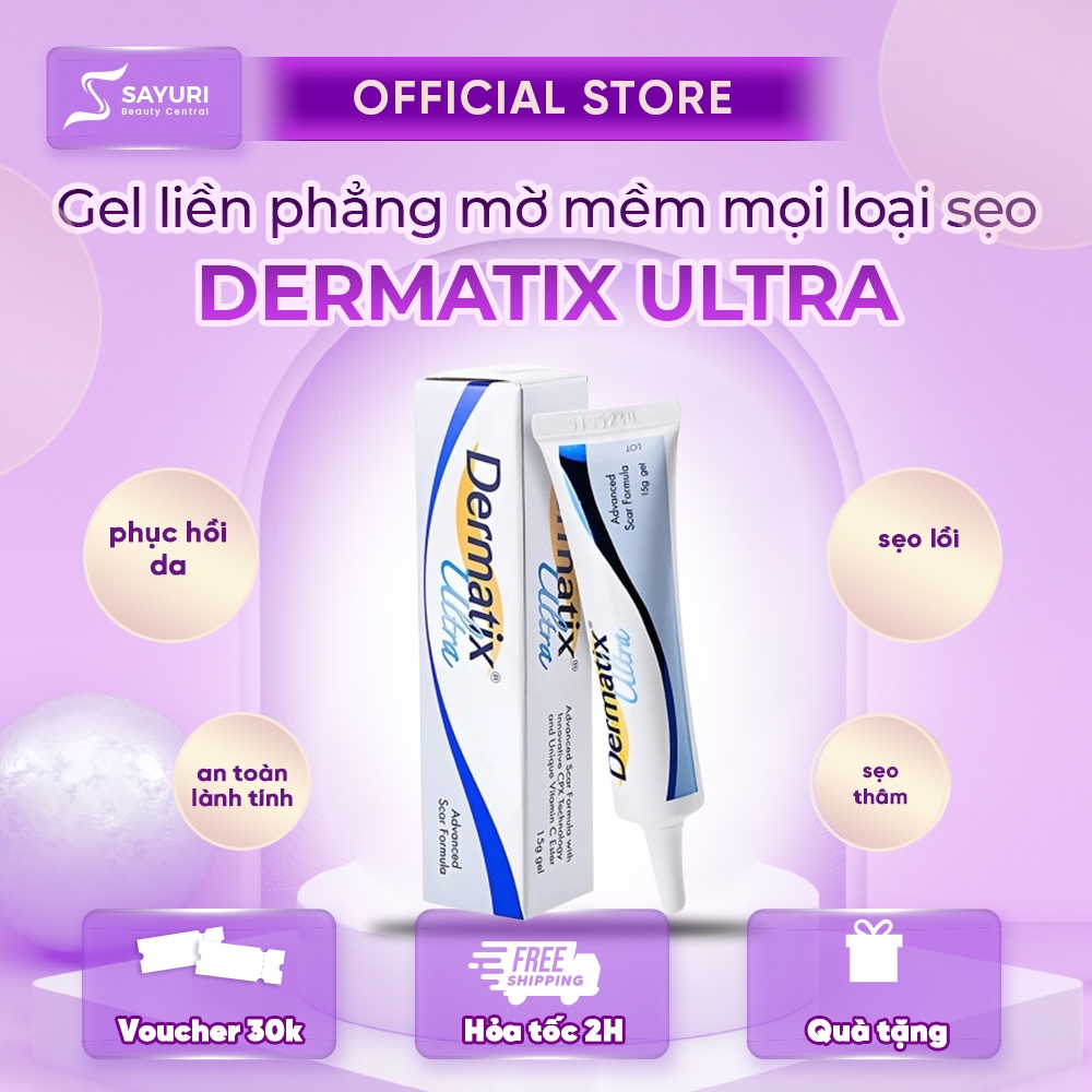[CHÍNH HÃNG] Gel Sẹo Dermatix Ultra 15g - Gel Dermatix Mờ Phẳng Mịn Sẹo Lồi, Sẹo Lõm, Sẹo Lâu Năm, L