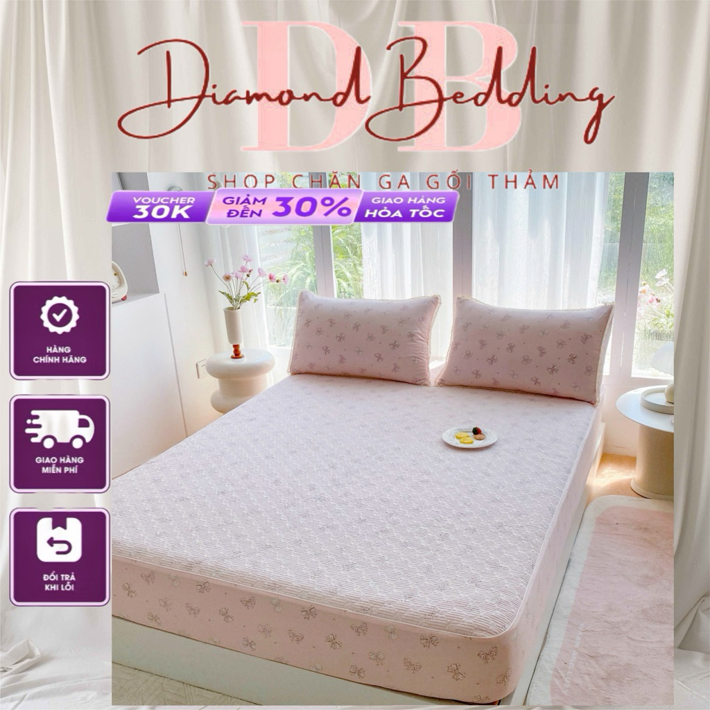 Bộ ga gối Cotton Muslin bán lẻ ga gối,hoạ tiết vintage hàn quốc,ga bo chun tiện lợi