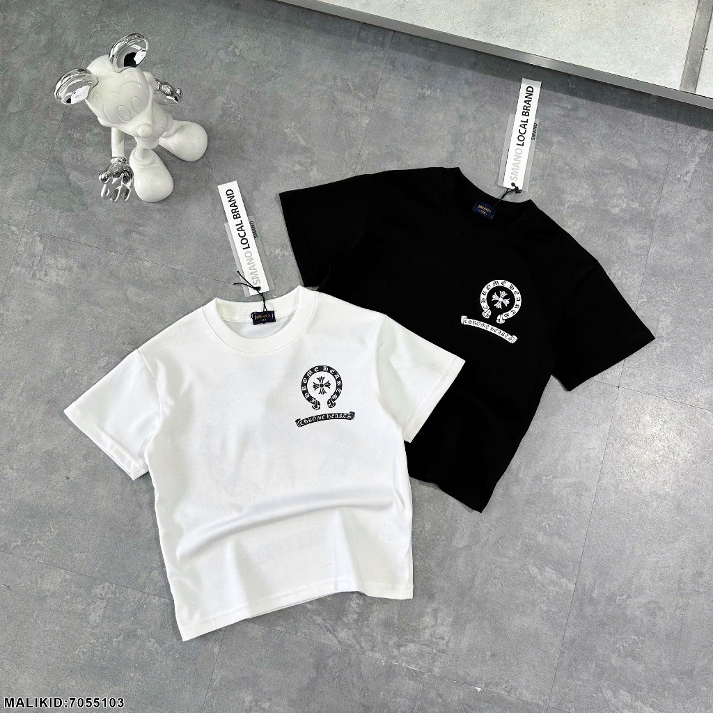 Áo phông cộc tay cho bé lô gô chôm heard, áo thun unisex cho bé