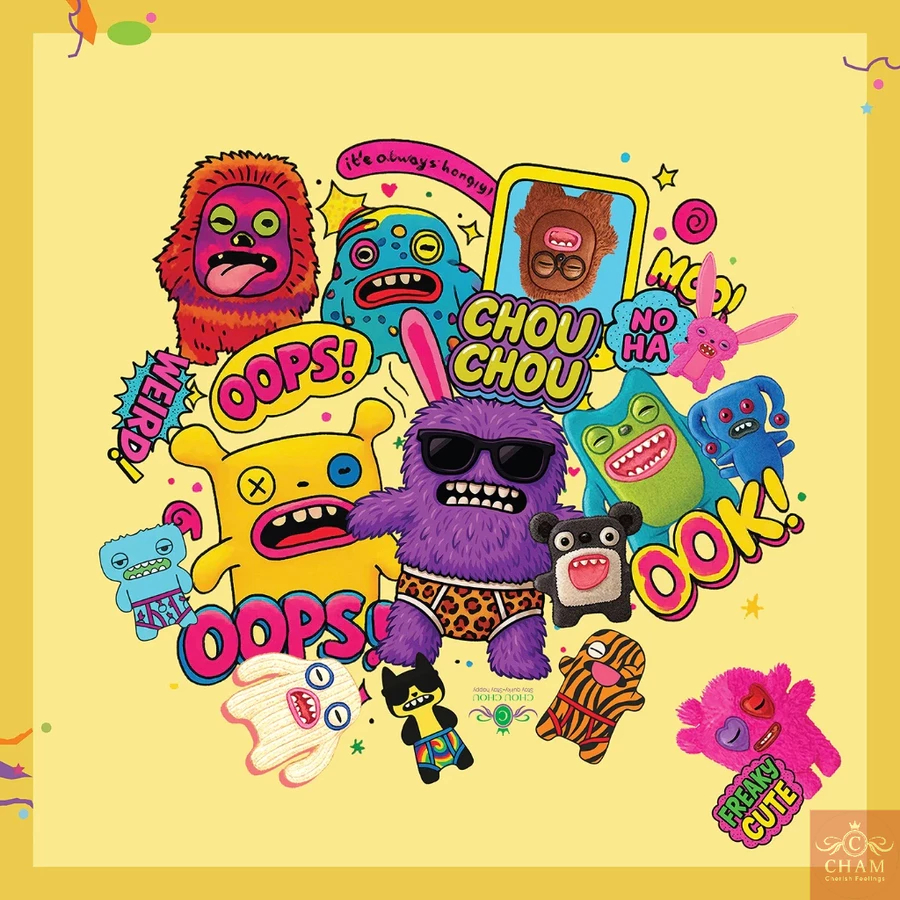 CHOU CHOU FUGGLER_"Đừng nghiêm túc quá – Hãy vui như Fuggler" - FUGGLER Bandana - Khăn lụa - Khăn Ba