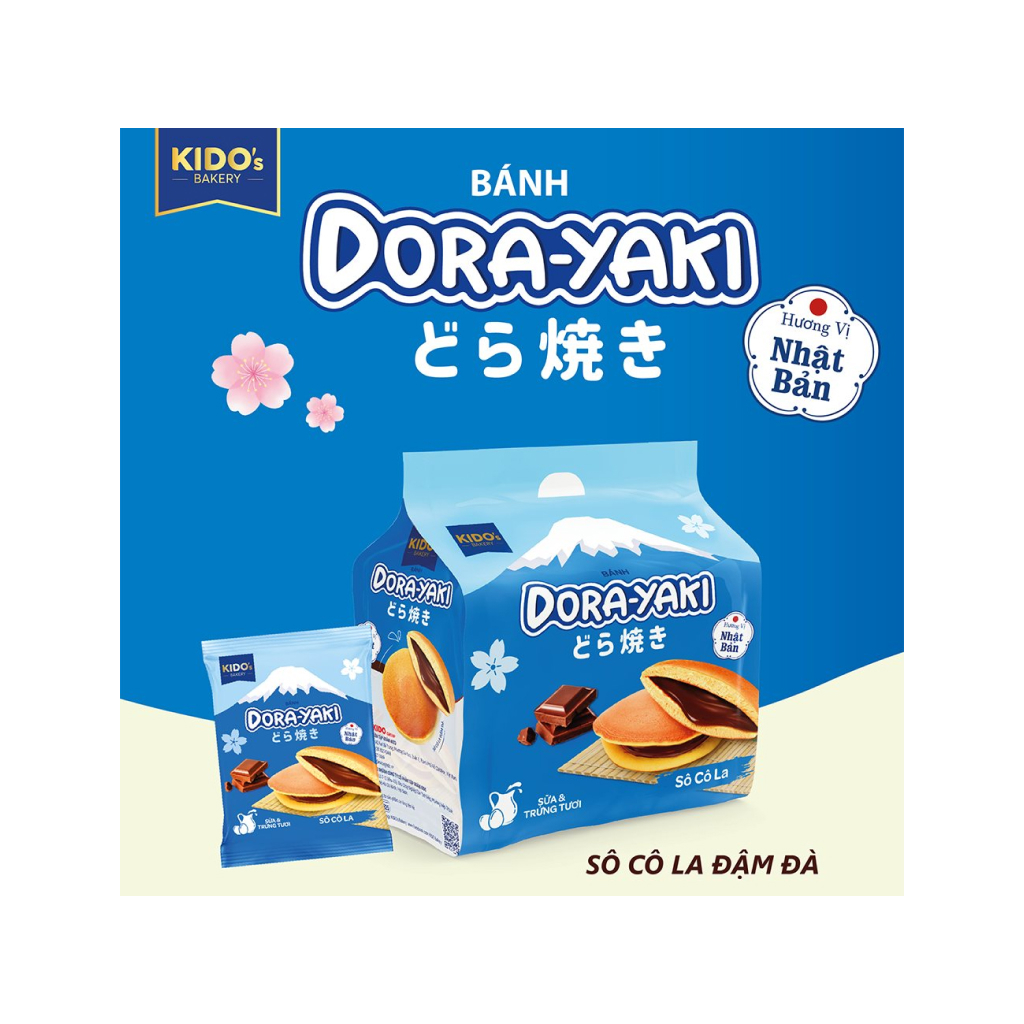 Bánh Dorayaki vị socola Kido's Bakery gói 150g (5 cái)