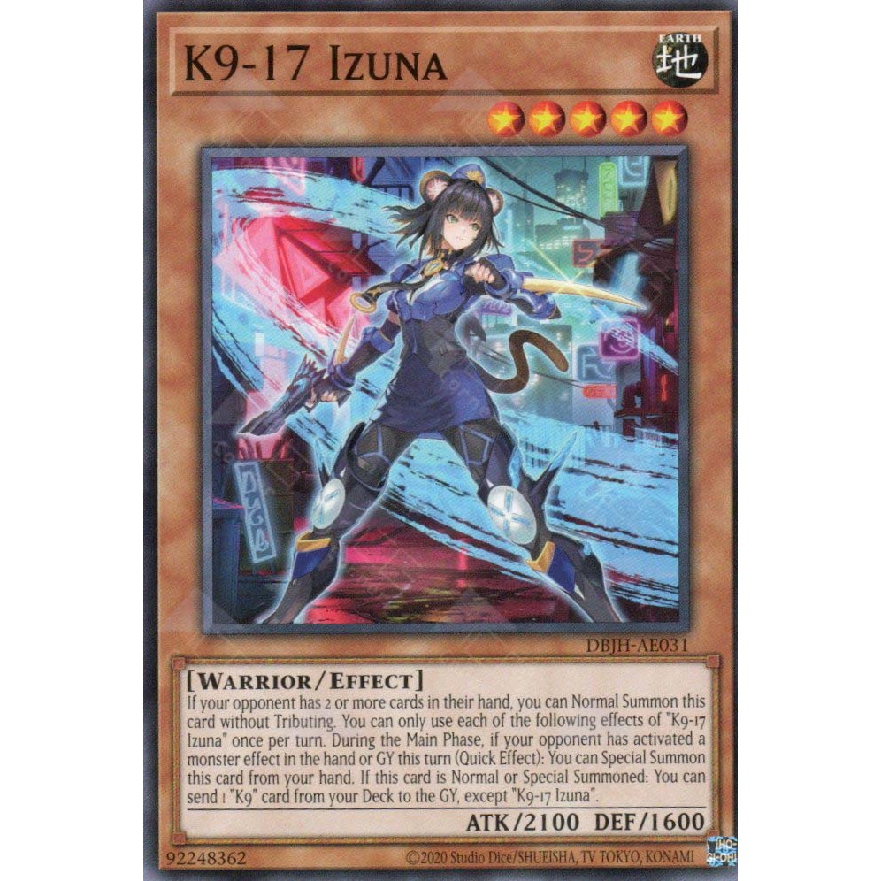 [KW2 Yugioh] [EN-AE] Thẻ DBJH-AE031 K9-17 Izuna (N) - Common