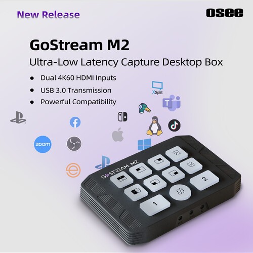 Bàn trộn mini OSEE GoStream M2 Dual 4K USB 3.0
