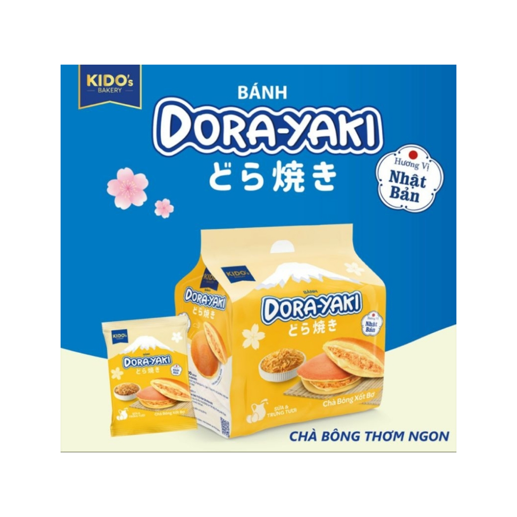 Bánh Dorayaki chà bông xốt bơ Kido's Bakery gói 150g (5 cái)